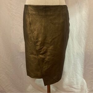 Gold leather Nordstrom asymmetrical skirt Trouvé